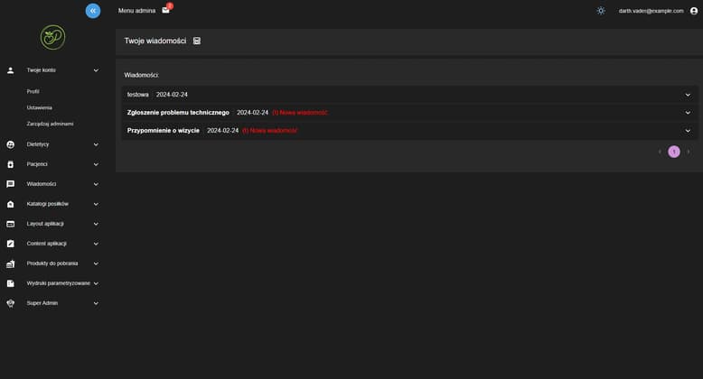 3x7 studio - zdjęcie aplikacji dietetycznej w wersji dark mode